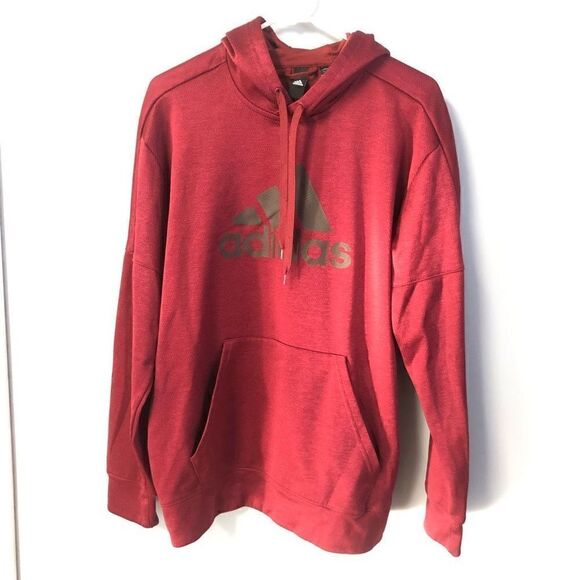 adidas men’s climawarm maroon active hoodie size large - Picture 1 of 12